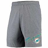 Men's Miami Dolphins Concepts Sport Tactic Lounge Shorts Heathered Gray